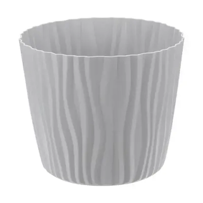 Кашпо ВОЛНА D200мм 4л с вкладышем Серый (комплект 16 шт)