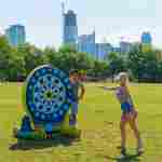 Надувной герметичный дартс «Аква» диаметр 1,5 м, размер 1,5×1×1,5 м