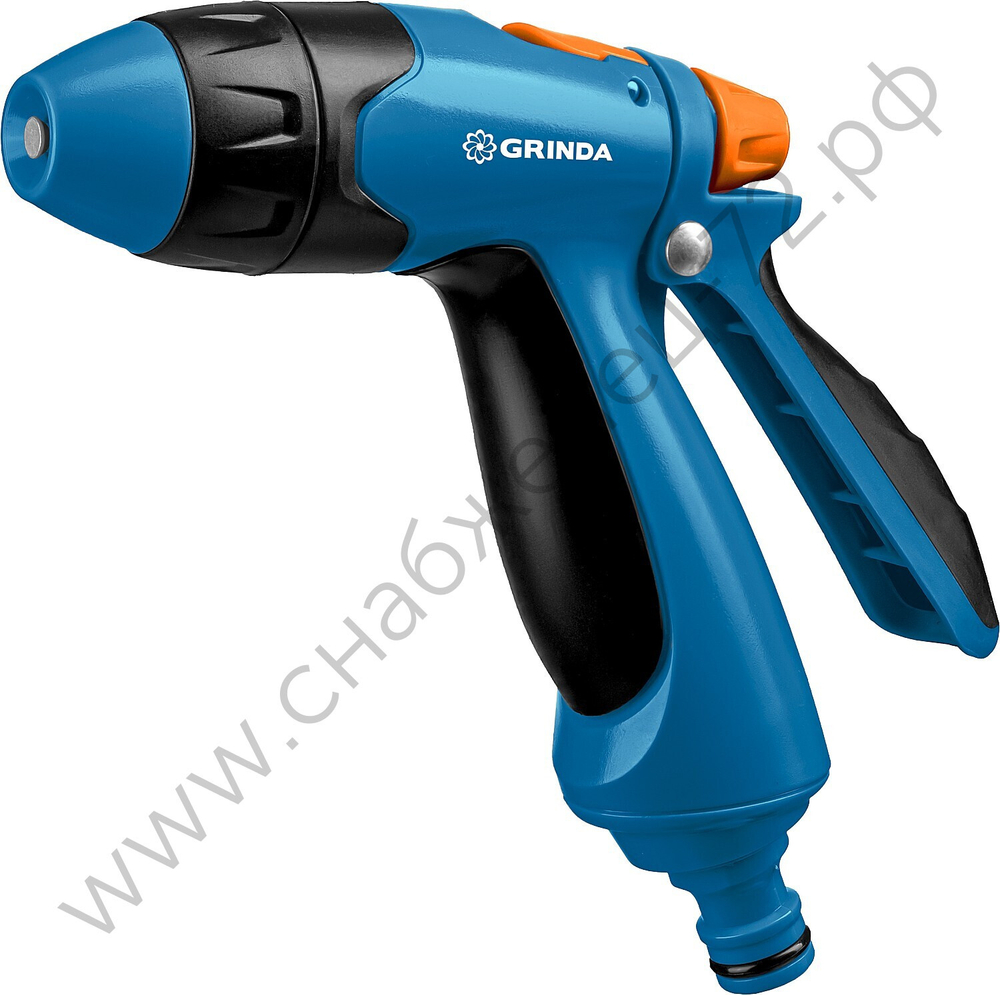 GRINDA B-R, плавная регулировка напора, курок сзади, двухкомпонентный, поливочный пистолет, PROLine (429111)