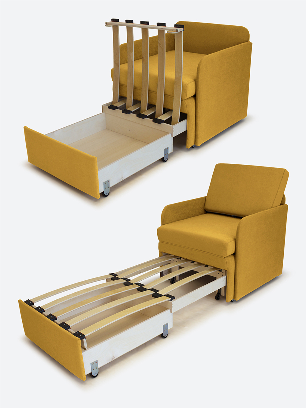 Кресло-кровать "Миник" с подлокотниками