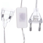 Гирлянда для дома 4м 28 ламп LED с насадками ЗОЛОТАЯ ЗВЕЗДА, прозрач.пров., авторежим.,IP-20 RG/RB (возможность соединения)