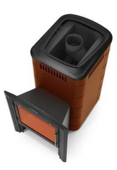 Печь банная Тунгуска 2017 Carbon Витра терракота