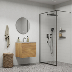 Душевая система 35к IDDIS PARGM03i68 "Parker" лейка "Тропический душ" встраиваемая ГРАФИТ матовый