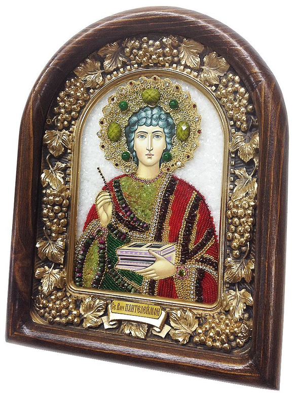 Икона Святой Великомученик Пантелеймон бисер