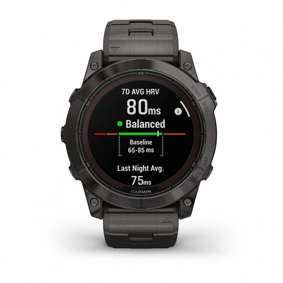 Умные часы Garmin FENIX 7X PRO Sapphire Solar Edition Титановый угольно-серый корпус с DLC-покрытием и титановым браслетом