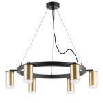LR0164060 Люстра RULLO 6х50W GU10 ЧЕРНЫЙ/ЗОЛОТО (571016+214440-6+202430-6)