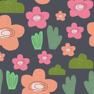 Цветочки на полянке №3.