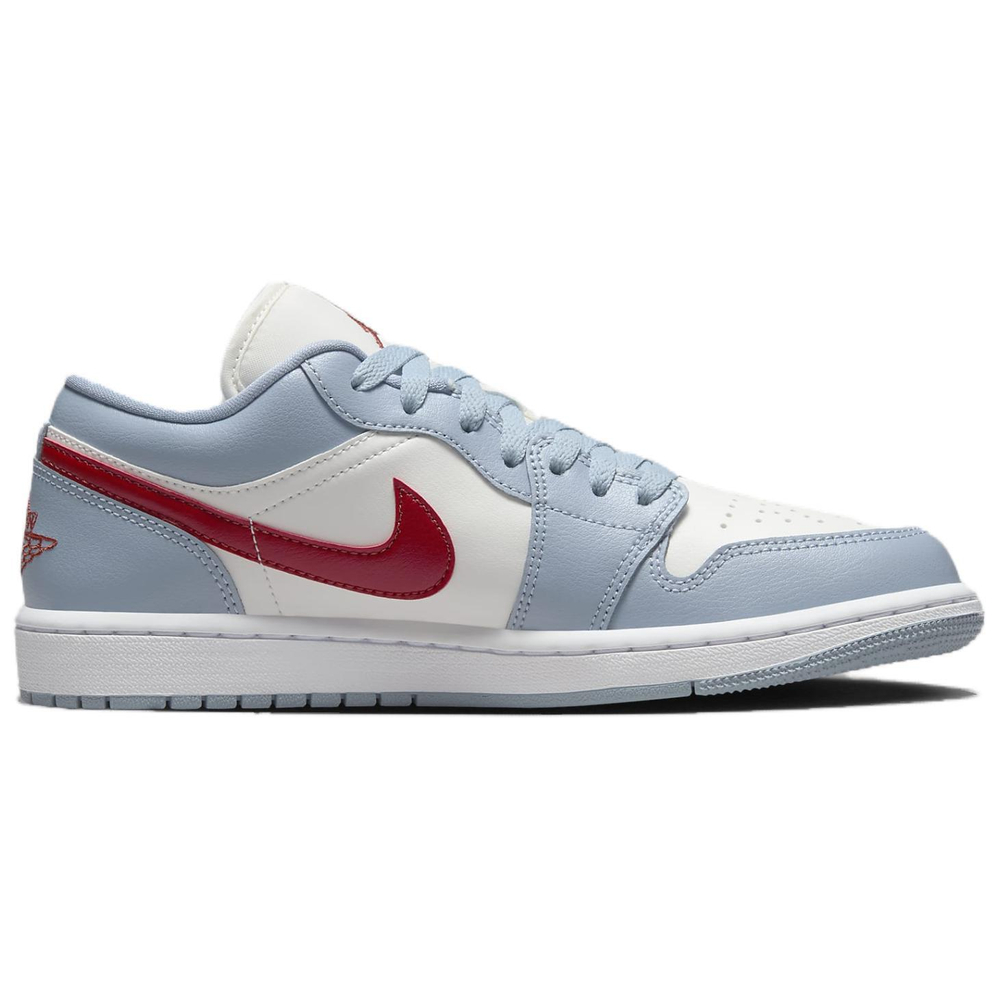 Кроссовки Jordan Air Jordan 1 Low Blue Grey Dune Red (Женская размерная сетка)