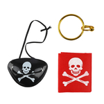 Карнавальный набор, Пират (бандана, повязка на глаз, серьга)