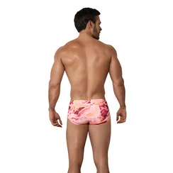 Мужские плавки розовые с принтом Clever Moda LAGO ROSA SWIMSUIT BRIEF 155404