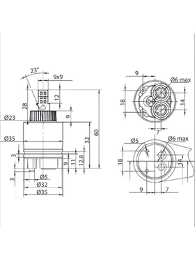 Картридж для однорукого смесителя MELODIA 35 мм с ножкой MKP20742P