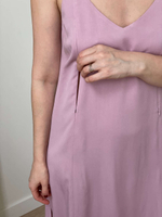 Платье-комбинация с разрезом для беременных и кормящих (розовый)