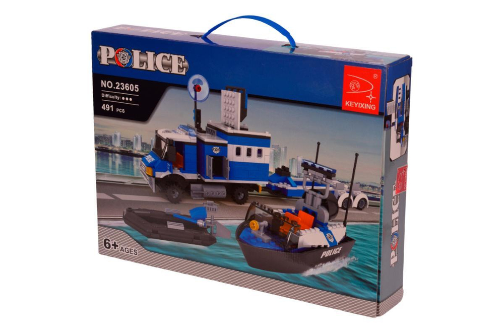 Констр. блочный Аусини Полиция, 491эл., коробка 23605