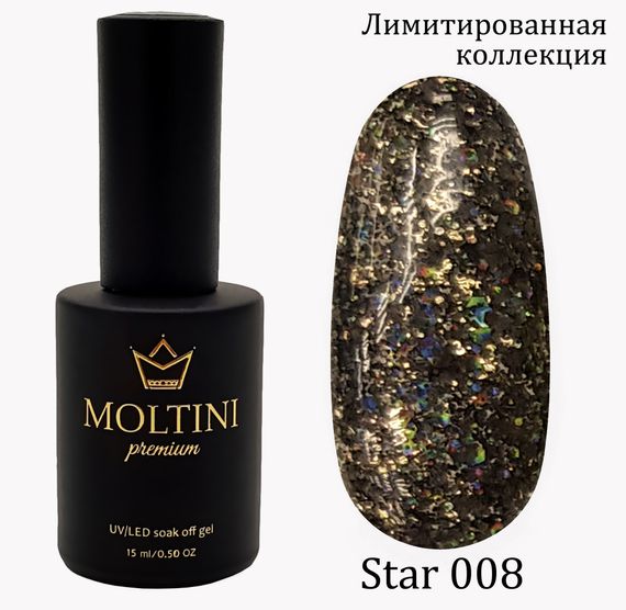 Гель-лак Moltini Premium STAR 008, 15 ml