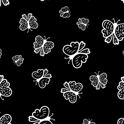 Бабочки на черном