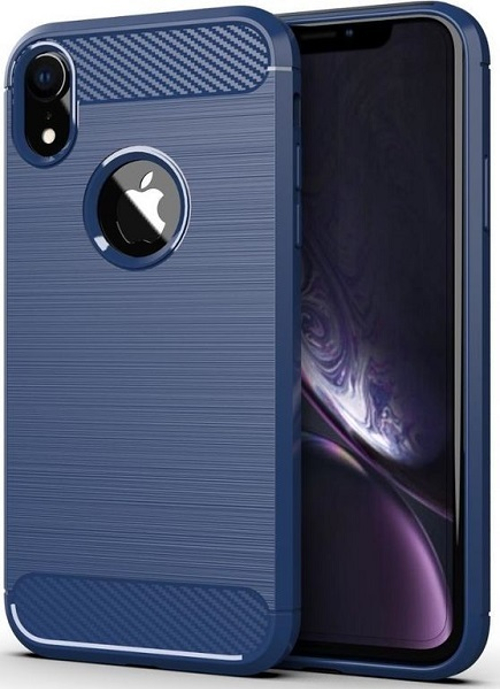 Чехол для iPhone XR цвет Blue (синий), серия Carbon от Caseport