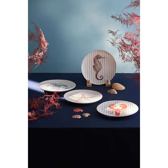 Набор из четырех тарелок aquarium из коллекции sea treasures, D21,5 см