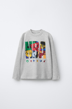 ZARA ПИЖАМА NBA, СЕРЫЙ МЕЛАНЖ