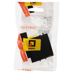 Вывод кабеля модульный "Avanti", "Черный квадрат", 2 модуля