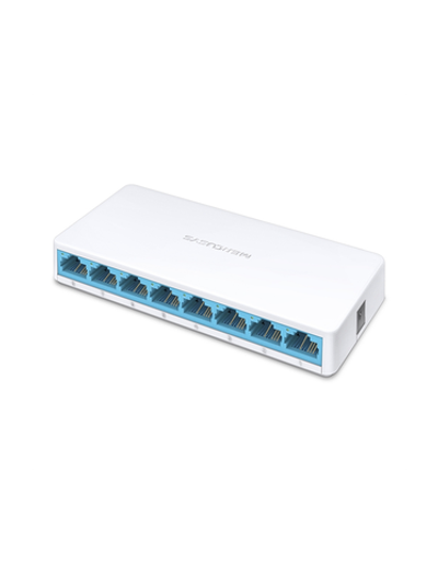 MERCUSYS 8-портовый настольный коммутатор 10/100 Мбит/с, пластиковый корпус