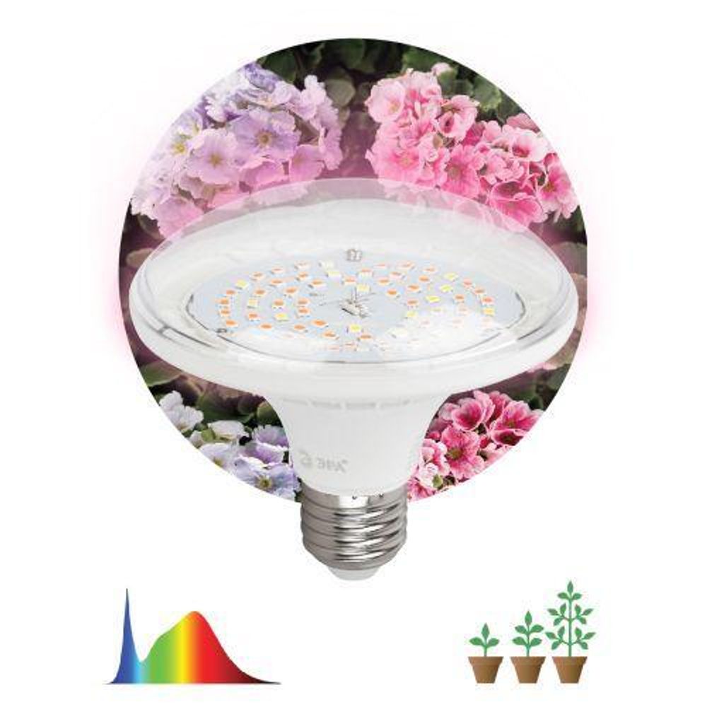 Лампа светодиодная FITO-18W-Ra90-E27 18Вт Е27 для растений полноспектральная Эра Б0057710 Лампа светодиодная FITO-18W-Ra90-E27 18Вт Е27 для растений полноспектральная Эра Б0057710