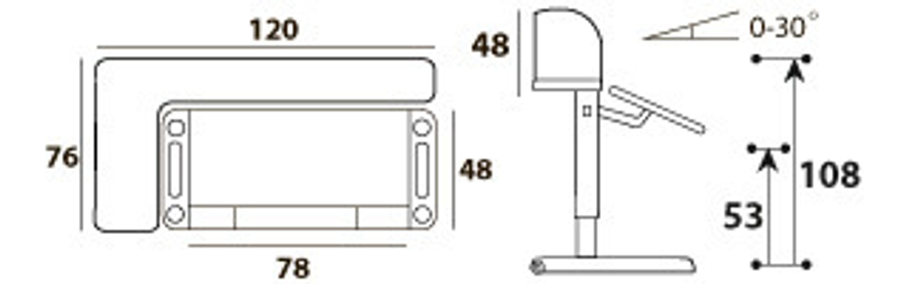 Детский стол Mealux Ergowood - M Multicolor+ полка BD P-18 W (арт.BD-800 WG/MC Energy + BD P-18 W)