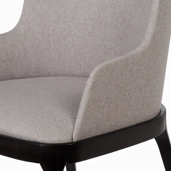 Стул Driade с подлокотниками, светло-серый, черные ножки