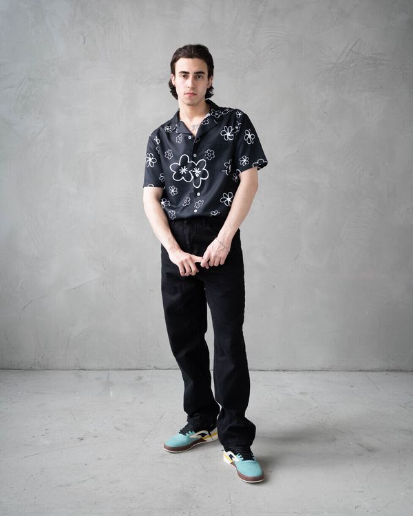 Рубашка Flower Shirt черная - фото 5