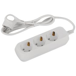 Удлинитель электрический ЭРА UDL-10-315-E Greenline 3 розетки с заземлением 1,5м ПВС 3x0.75мм2 | Бытовые удлинители