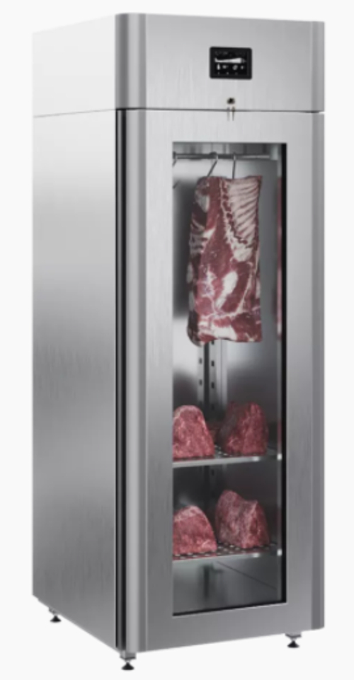 Холодильный шкаф Polair CS107-MEAT (СО СТЕКЛЯННОЙ ДВЕРЬЮ) 4 полки