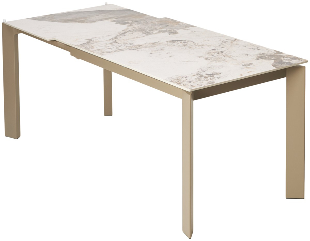 Стол М-City DISAUR Корнер (Corner) 120 Пандора (Gloss Luxury Pandora Solid Ceramic), Таупе