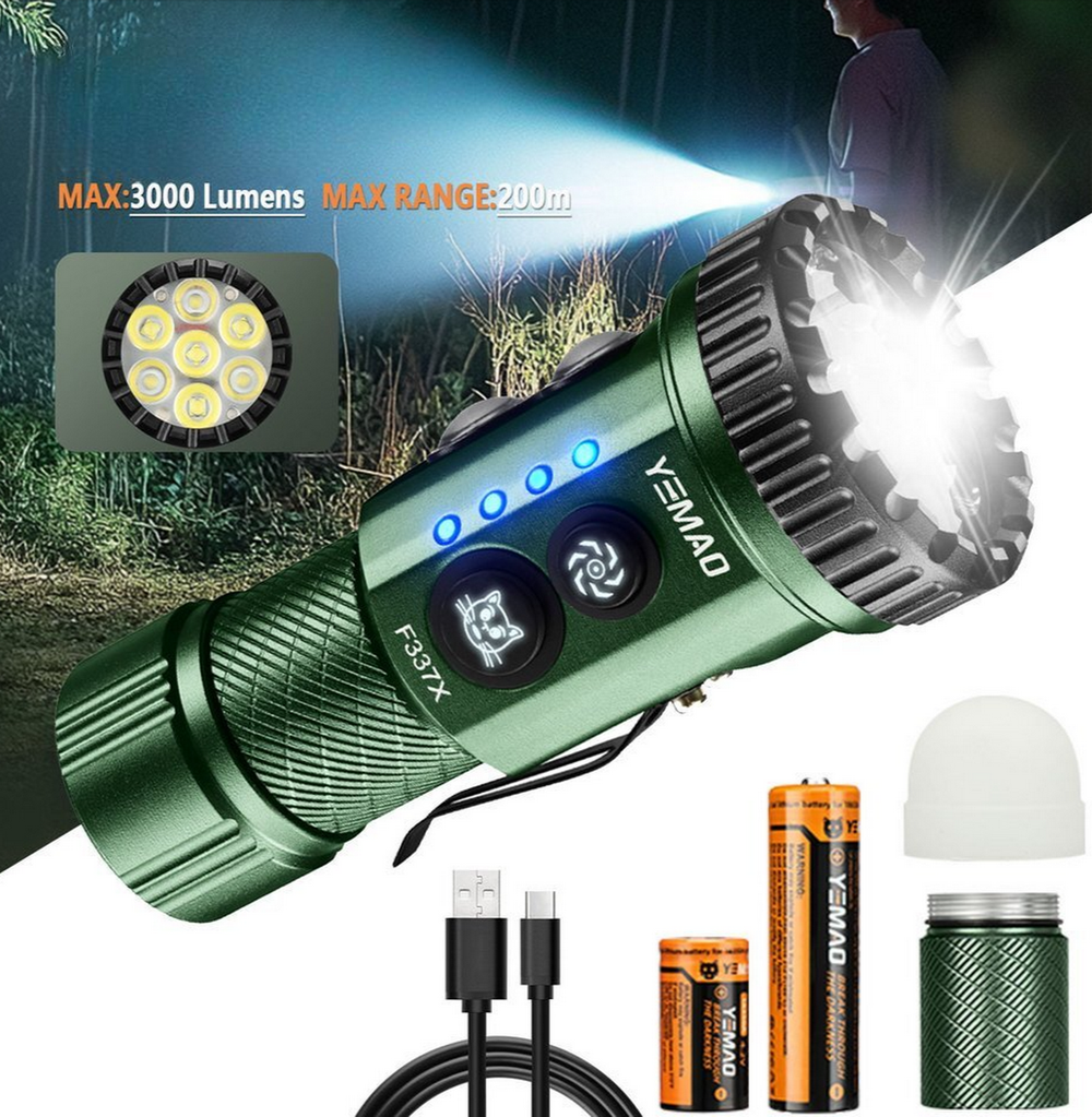 Фонарь ручной высокой яркости Портативный мини 7LED YM-F337X