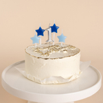 Набор свечей 1-ый День Рождения Мальчика, Серебро/Голубой