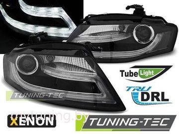 Передние фары tru drl black hid xenon для Audi A4 B8