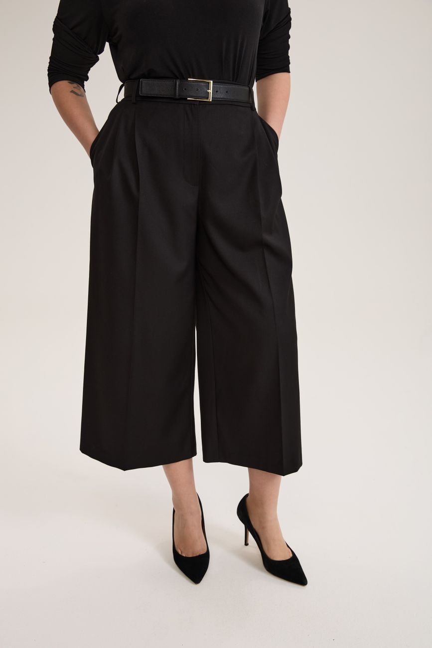 Брюки-кюлоты, черный