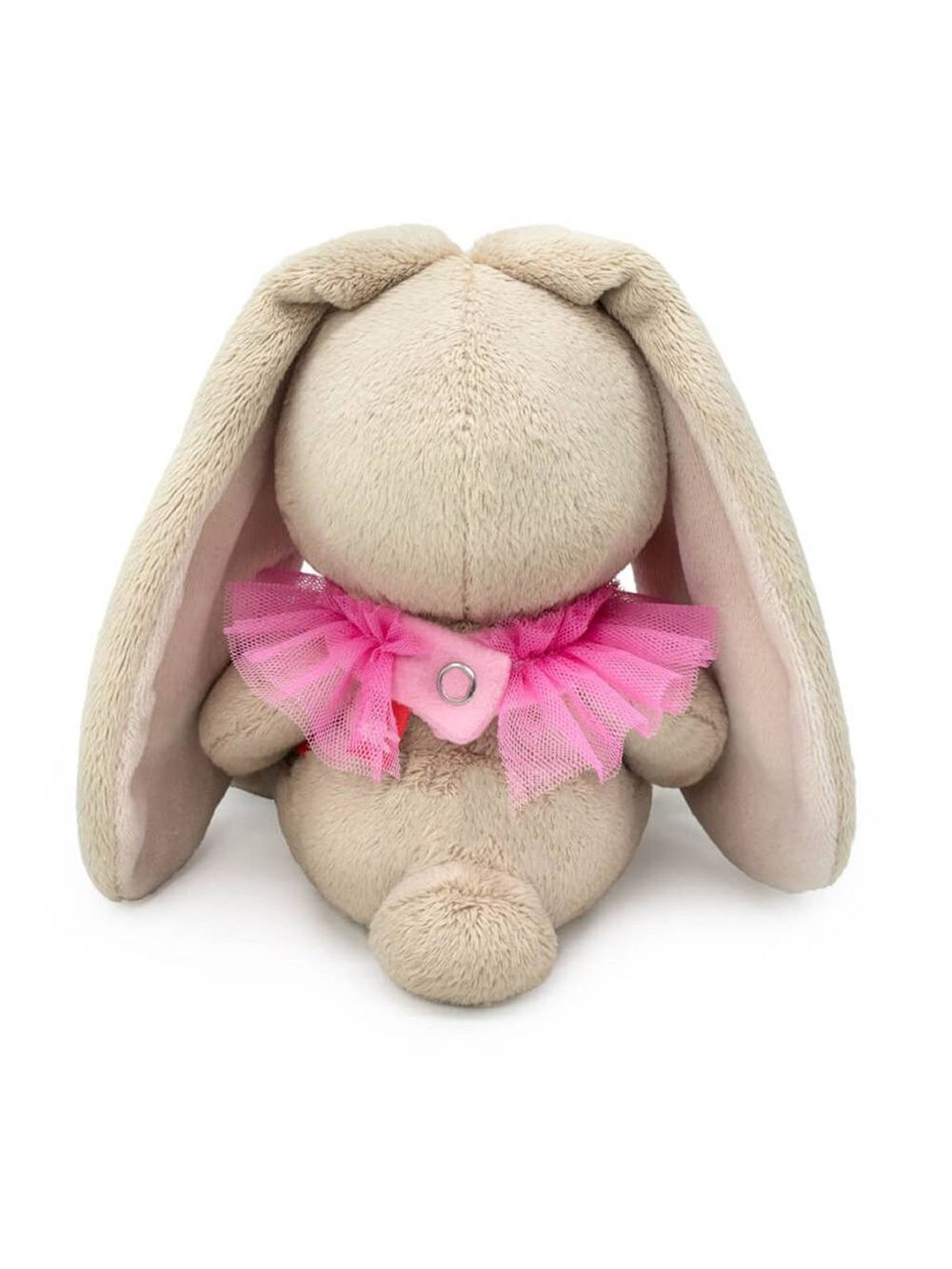 Мягкая игрушка Зайка Ми в воротнике с помпонами и лентами(малыш) 15 см