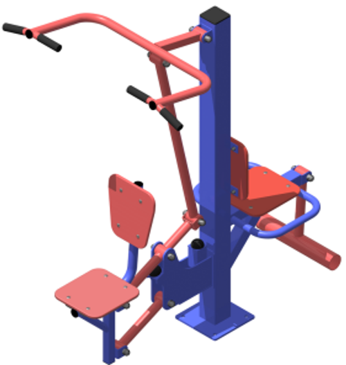 ТРЕНАЖЕР УЛИЧНЫЙ ПОДТЯГИВАНИЕ+ФЛЕКС (ВЕРХНЯЯ ТЯГА+РИЗГИБАНИЕ НОГ)