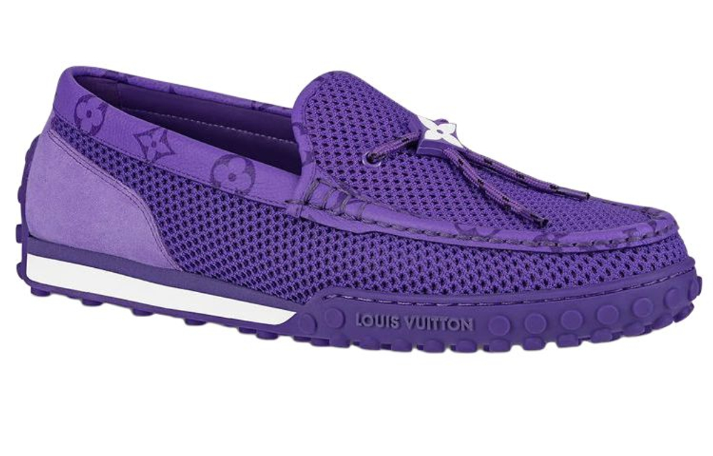 LOUIS VUITTON Racer Louis Vuitton Moccasin Shoes Casual Shoes Men"s Purple