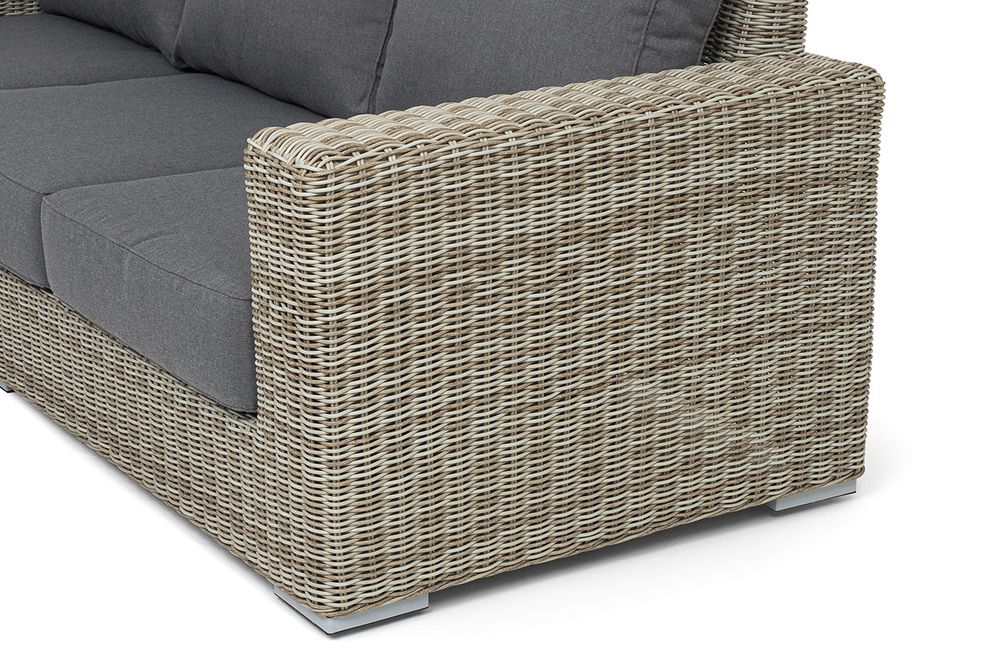 "Боно" диван из искусственного ротанга трехместный, цвет бежевый