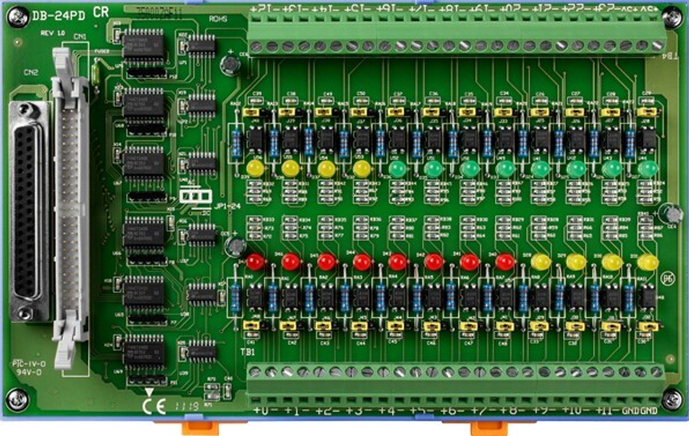 Плата  ICP DAS DB-24PD/DIN CR