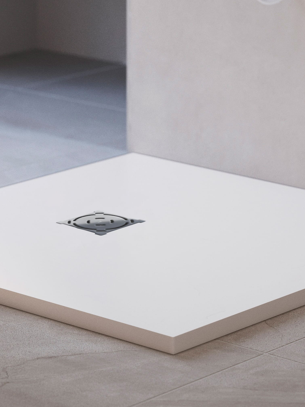 Душевой поддон квадратный RGW ST-W Белый (800x800)