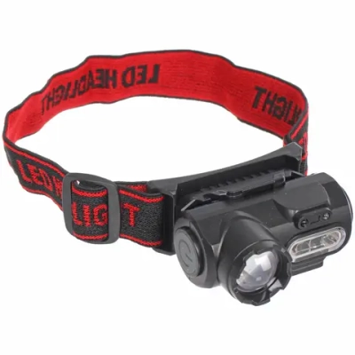 Фонарь налобный 6 режимов, 4LED, аккумуляторная батарея 500mAh USB 6351