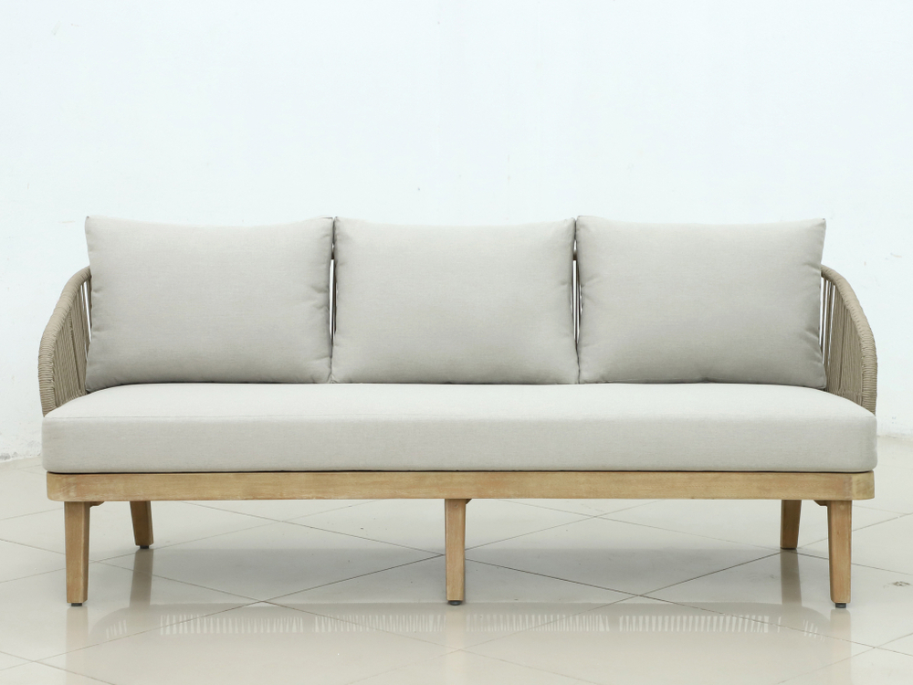 Диван плетеный трехместный Tagliamento Mali, натуральный