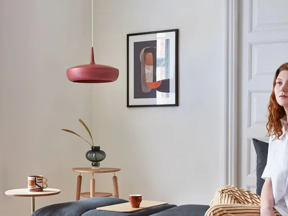 Плафон Umage Clava Dine Ø43х28 см, красный