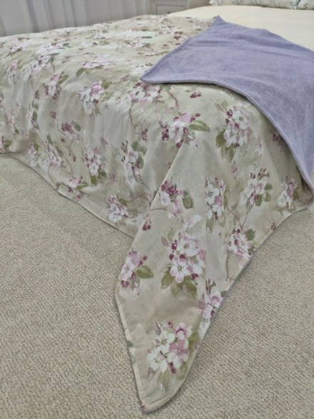 Плед-покрывало махра+поплин Турция, хлопок 145х205