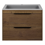 База под раковину Chiara 2D 600 подвесная, 2 выкатных ящика soft-close, T.Oak