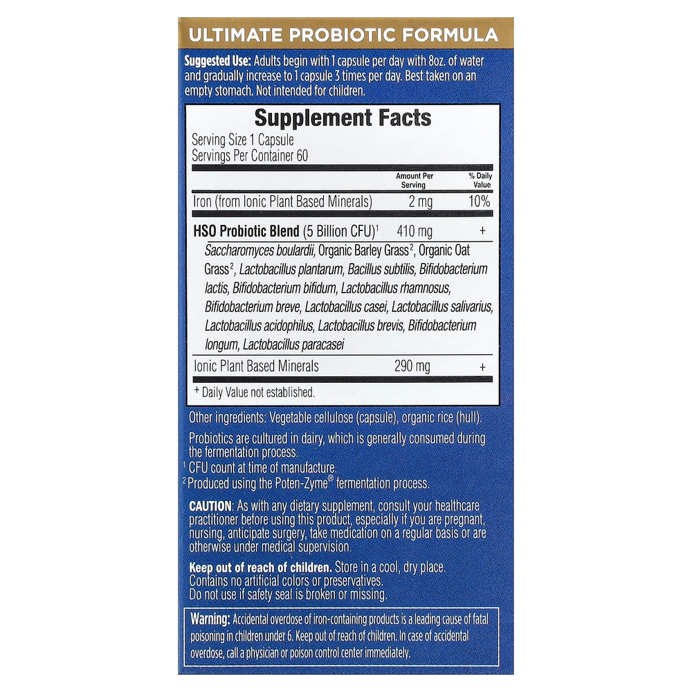 Garden of Life, Primal Defense® Ultra, Ultimate Probiotic Formula, 60 UltraZorbe™ Vegetarian Capsules