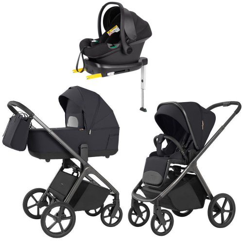 Коляска Carrello Vector 2025 CRL-6551 Nova Black Line с базой Isofix 3 в 1 Shadow Black