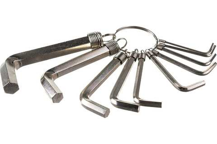 64154 Набор шестигранников на кольце (H2-H10) 8 шт