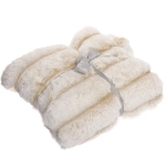 Плед 200*230 см «RABBIT», двусторонний, цвет молочный